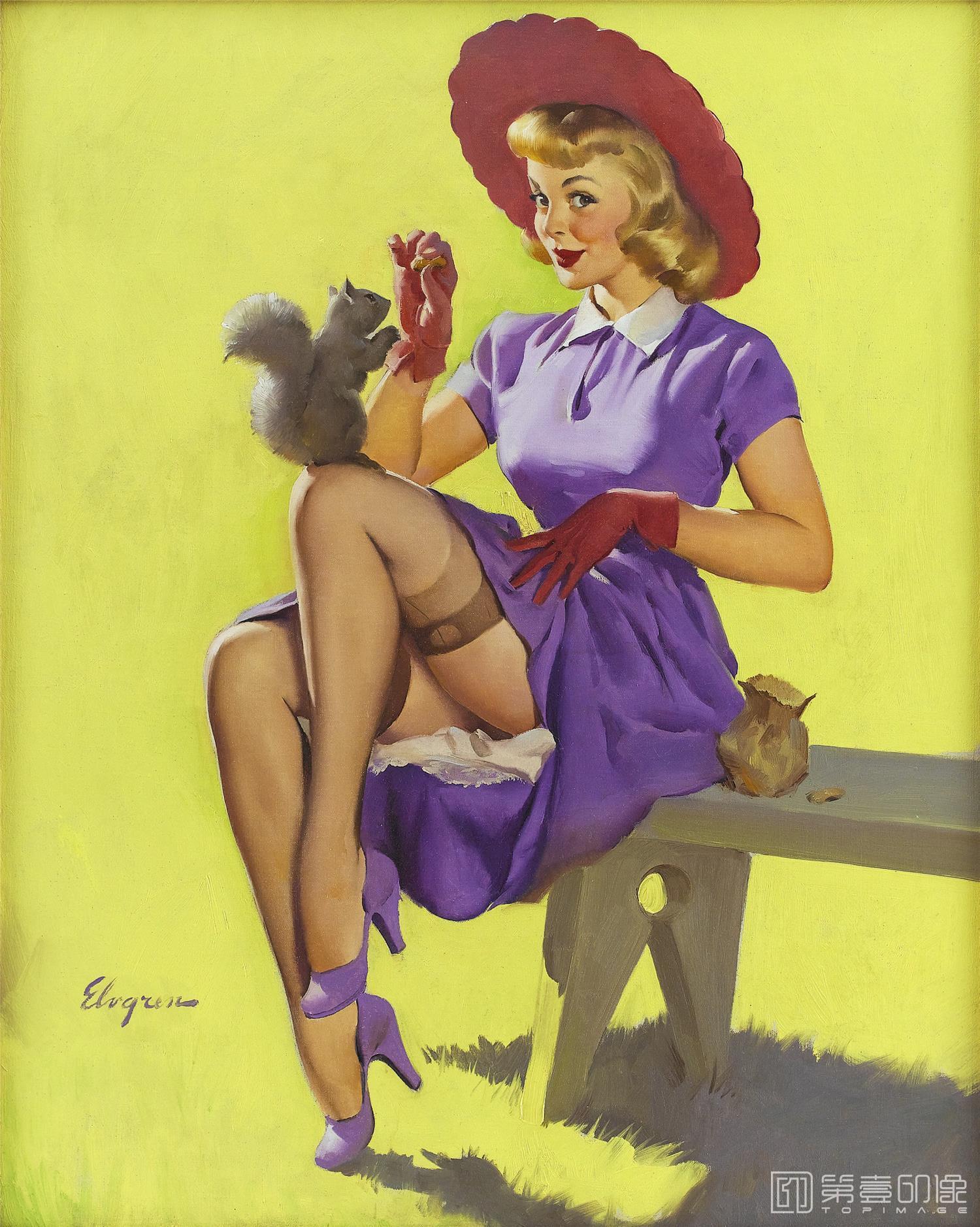 油画-吉尔·艾尔夫格雷恩 Gil Elvgren 作品集-101